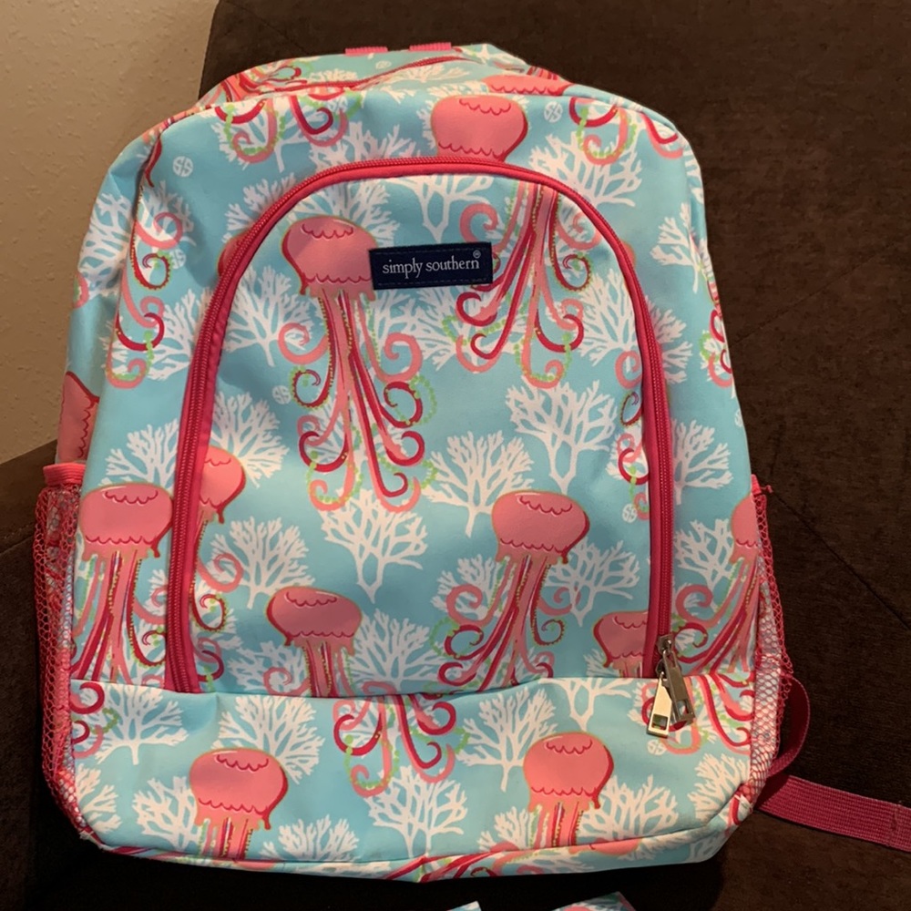 Simply southern backpack and infinity scarf nwt jellyfish print super cute - Picture 3 of 9